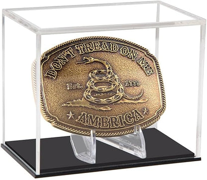 Belt Buckle Display Case Stand Holder Clear Acrylic Box Protected Cabinet Shelf Rack Protection Storage Cover Collections