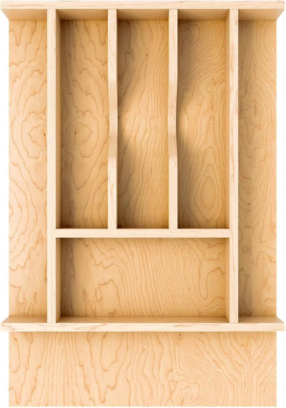 Rev-A-Shelf Natural Maple Right Size Utensil Insert Home Storage Kitchen Organizer 7 Compartment Drawer Accessory, 13-1/4" x 19-1/2", 4WCT-18SH-1
