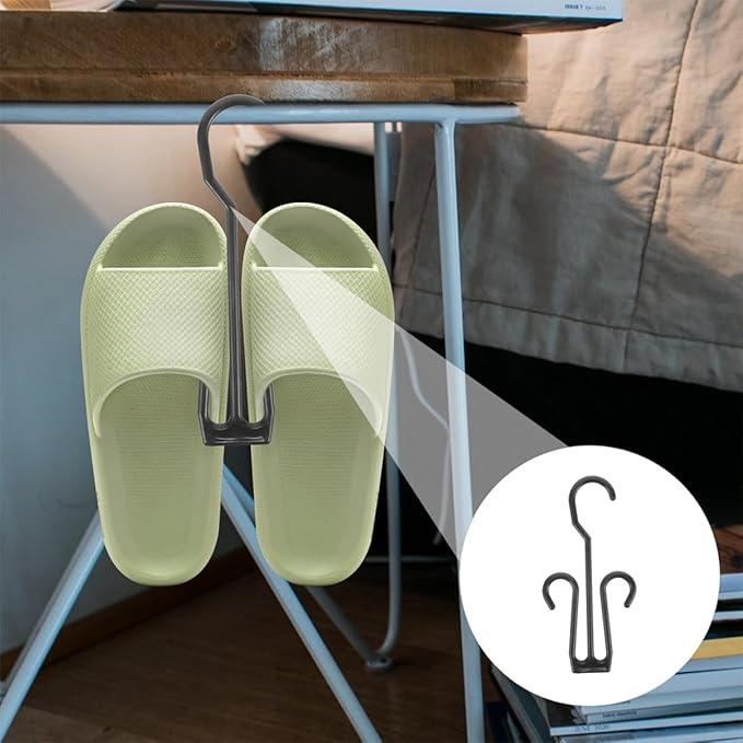 SEWACC 25pcs Plastic Shoe Hooks Hanging Shoe Organizer Drying Rack Shelf for Wall Closet Storage Home Use