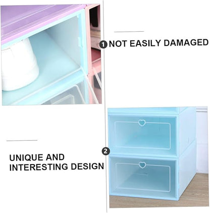 ULTECHNOVO 6pcs Shoe Box Storage Box Capacity Sandal Storage Organizer Easy to View Plastic Case