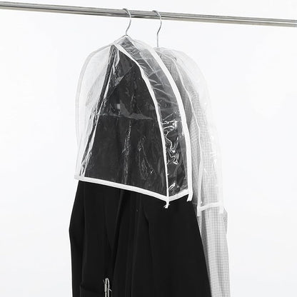 18 Pack Clear Shoulder Covers with 2" Gusset, 24" Wide x 12" High, Vinyl Dust Protectors for Hanging Clothes, Suits, Coats, Dresses, Closet Organizer
