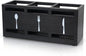 Ayiaren Wooden Silverware Caddy Flatware Cutlery Holder Wood Silverware Organizer Containers Small Black Kitchen Utensil Holder for Countertop Spoon and Fork Holder Flatware Utensils Caddy for Party
