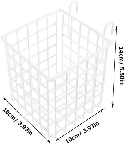 Cabilock Iron Wire Hanging Basket Storage Rack for Kitchen Organization Under Sink Door Organizer Over Cabinet Basket Space Saving for Utensils Toiletries Design