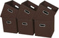 Fabric Cubby Storage Bins, 13x13x13 Inches, Foldable Storage Bins with Dual Handles, Set of 6, Coffee
