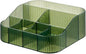 DASITON Large Capacity Makeup Brush Holder,8 Slot Makeup Brush Cup,Vintage striped Make Up Brush Holder,for Vanity Decor,Bathroom Countertops,Desk Storage Container,Cosmetic Display cases(Green-XL)