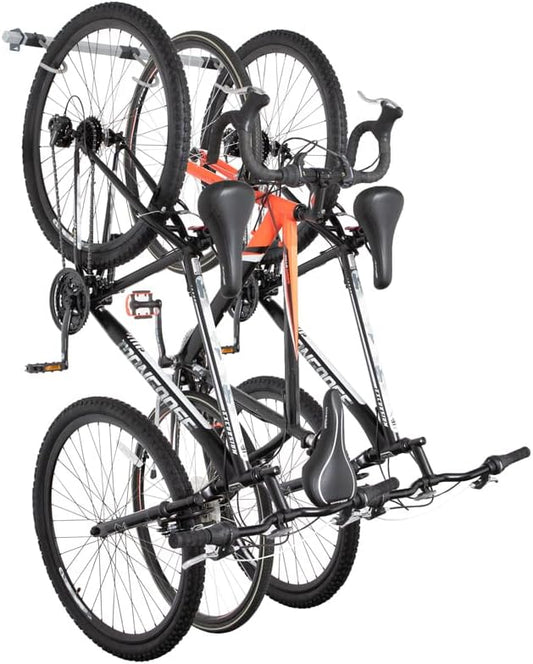 Monkey Bars Wall Bike Rack 2.0 - Stores 3 Bikes - Heavy Duty Bike Wall Mount