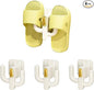 4 Pack Wall Mounted Shoe Rack - Premium Hanging Shoe Organizer Shelf with Sticky Hanging Mounts, Door Shoe Hangers with Hooks for Slippers Storage, White