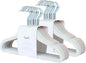 3 Sprouts Velvet Baby Hangers - Non-Slip Hangers for Infant and Toddler Clothes - Slim Space-Saving Design with Nordic Colors for Nursery - 30 Pack - Assorted Cream, Grey, Hazelnut