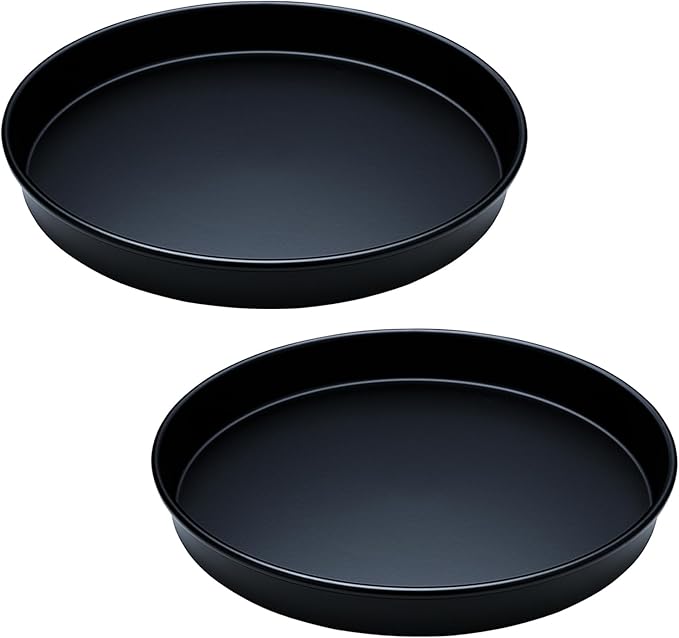 Amolliar Lazy Susan Turntable Organizer, Rotating Metal Spice Rack for Cabinet, Kitchen, Fridge, Pantry Storage, Condiment Organizer, Tray for Household Purpose, Under Sink Organizer, 10" 2 Pack Black