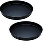 Amolliar Lazy Susan Turntable Organizer, Rotating Metal Spice Rack for Cabinet, Kitchen, Fridge, Pantry Storage, Condiment Organizer, Tray for Household Purpose, Under Sink Organizer, 10" 2 Pack Black