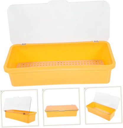 Alipis Stackable Cutlery Storage Organizer with Lid Space-saving Drainage Design for Kitchen Counter Versatile Utensil Holder for Dining Buffets and Holidays Plastic