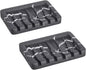 INIUNIK 2PCS Self Draining Soap Dish - Marble Look Soap Holder Tray Savers Box Container Sponge Holder for Bathroom Shower Kitchen, Black
