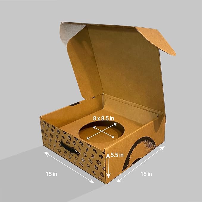 Hat Box for Travel, Protective Storage Organizer, Lightweight Travel Case (3 Pack - Fedora Design)