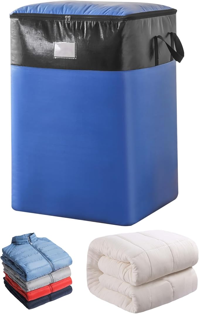 Upgrade Moving Bags Heavy Duty Extra Large,Heavy-Duty Storage Bags – Alternative to Moving Boxes, Plastic Storage Bins, Mattress Bags for Moving & College Essentials (blue, 140L)
