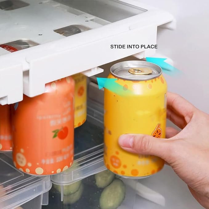 anso Can Dispenser Beer Storage Rack Refrigerator Slide Under Shelf Fridge Storage (53mm Caliber)