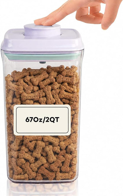 Bop Top Airtight Food Storage Containers with Lid 8 Cups / 67 oz | Kitchen Canister Sets | Air Tight Pantry Container | Pop Top Dry Food Storage Containers for Snacks, Sugar, Flour, Baking, Pasta