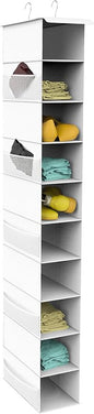 Libeder Hanging Shoe Organizer, 10-Shelf Closet Organizer with 6 Mesh Side Pockets