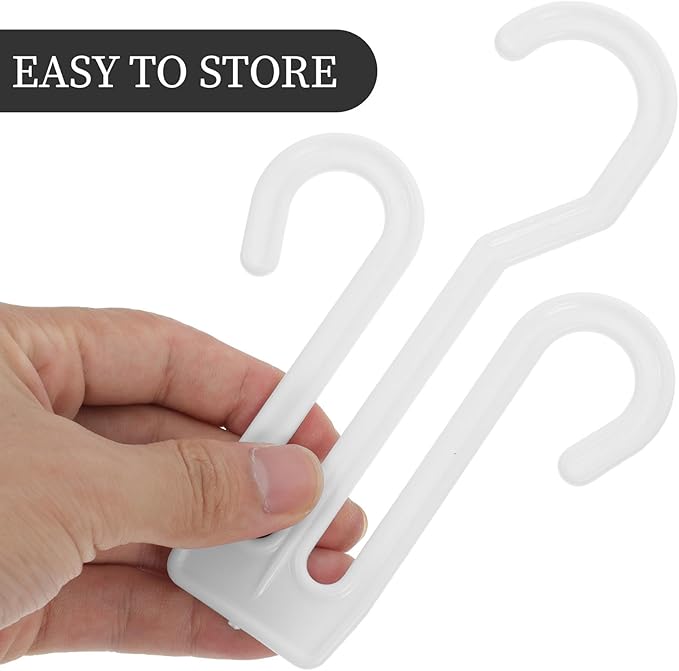 30pcs White Plastic Shoe Storage Hooks Hanging Shoe Organizer Rack for Home Closet Drying and Display