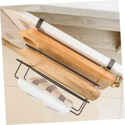 2pcs Door Towel Rack Cabinet Door Organizer Storage Rack Modern Design Easy to Install