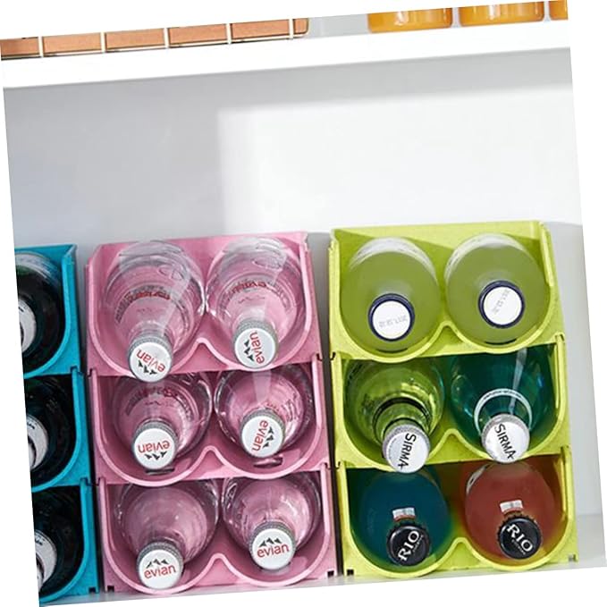 Amosfun 3pcs Fridge Beer Holder Soda Can Storage Rack Beer Bottle Organizer Portable Shelf for Home Bar Kitchen