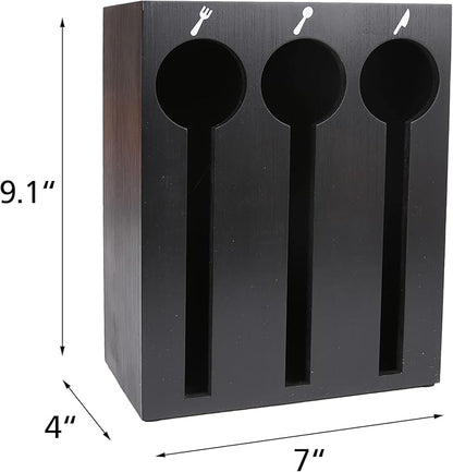 UCUDI Plastic Utensil Dispenser Cutlery Organizer Plastic Silverware Holder Caddy for Restaurant, Party, Picnics, Office