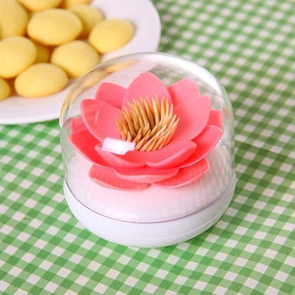 2 Pack Creative Lotus Cotton Swab Holder Q-Tips Toothpicks Holder Table Decorate Cotton Bud Storage Box Organizer