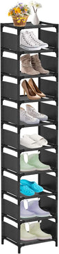 10-Tier Vertical Shoe Rack, Tall Narrow Shoe Shelf Space Saving Organizer for Entryway Door Small Space