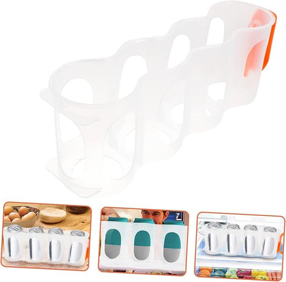 Soda Can Organizer and Beverage Holder for Refrigerator Design Space-Saving Storage Bin for Cans and Drinks for Kitchen Bar and Pantry Organization