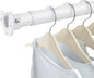 Closet Rods for Hanging Clothes, 17 to 69 Inch Heavy Duty Stepless Adjustable Closet Hanging Rod, 1.3 Inch Diameter Metal Closet Rod for Wardrobes Laundry Bedroom RV, White