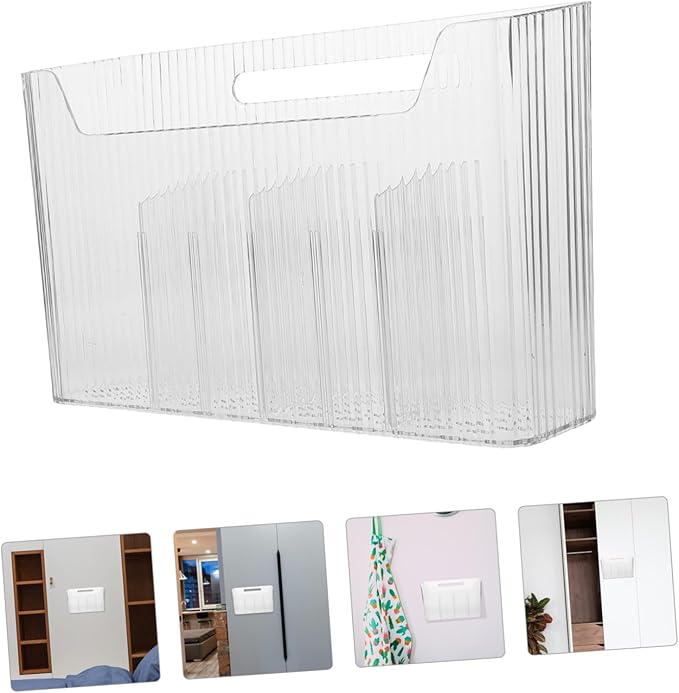 Luxshiny Compact Wall-mounted Storage Box Adhesive Cabinet Organizers for Kitchen Bathroom Pantry Easy to View