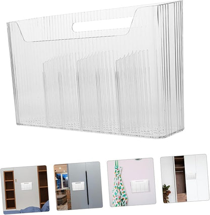 Luxshiny Compact Wall-mounted Storage Box Adhesive Cabinet Organizers for Kitchen Bathroom Pantry Easy to View