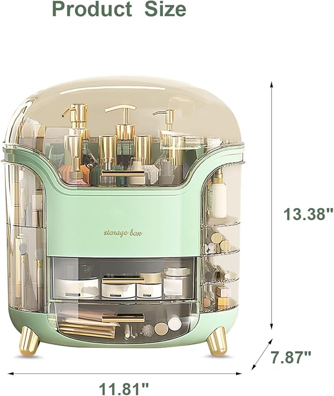 Omeily Upgrade Large Makeup Organizer Countertop Vanity Organizer Cosmetic Organizer Makeup Storage Box Bathroom Counter Organizer Perfume Skincare Organizers Gift Women Clear Design Easy Visibility