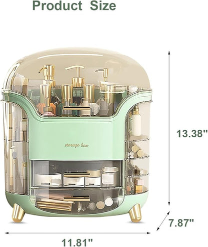 Omeily Upgrade Large Makeup Organizer Countertop Vanity Organizer Cosmetic Organizer Makeup Storage Box Bathroom Counter Organizer Perfume Skincare Organizers Gift Women Clear Design Easy Visibility