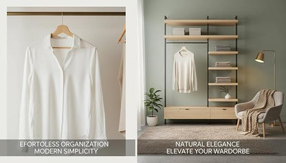 Wooden Hangers 30 Pack - Slim Rotating Hook with Non-Slip Pant Bar Durable Space-Saving Closet Organizers for Suits, Shirts & Dresses
