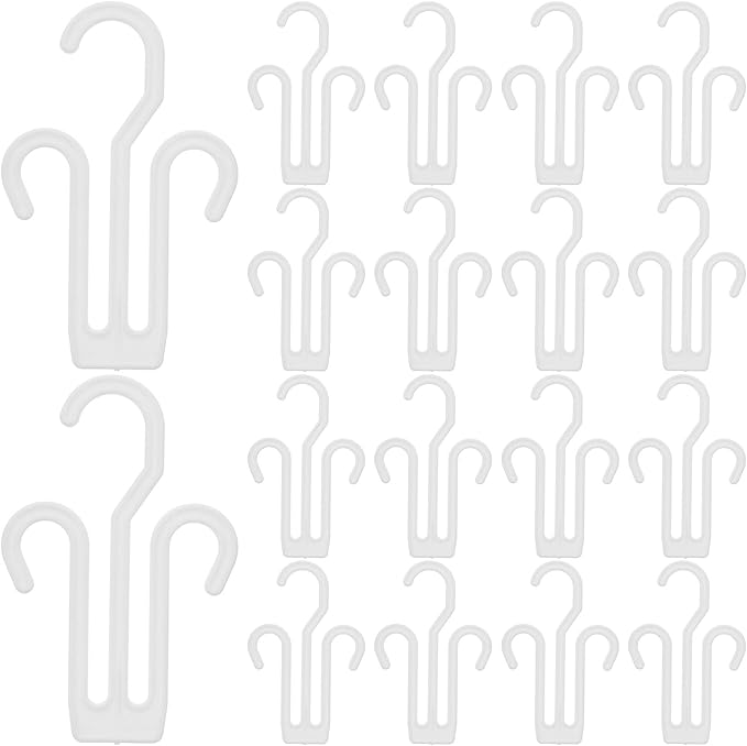 Operitacx 30pcs Plastic Shoe Display Hooks Slipper Drying Holder Thickened White Shoe Hangers for Home Closet Hanging Organizer Rack