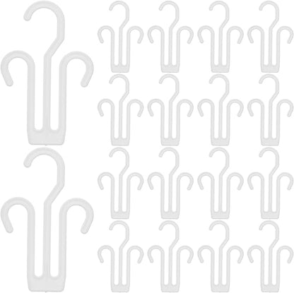 Operitacx 30pcs Plastic Shoe Display Hooks Slipper Drying Holder Thickened White Shoe Hangers for Home Closet Hanging Organizer Rack