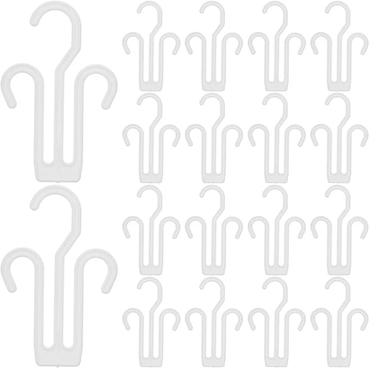 Angoily 30pcs Plastic Shoe Hangers Slippers Drying Organizer Hooks White Thickened Hanging Shoe Rack for Closet and Bathroom Storage