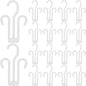 Angoily 30pcs Plastic Shoe Hangers Slippers Drying Organizer Hooks White Thickened Hanging Shoe Rack for Closet and Bathroom Storage