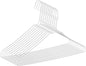 10 Pack Drip Dry Wire Hanger Bulk 16 Inch Galvanized Steel Coat Clothes Hangers with Plastic Coating Dry Cleaner Suit Holders for Home Caped Clothing (White)