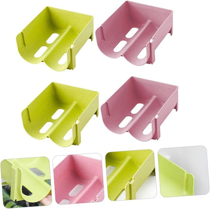 Zerodeko 4pcs Stackable Refrigerator Drink Storage Rack Fall Container for Easy Organization Includes Drink Holders for Cans and Bottles