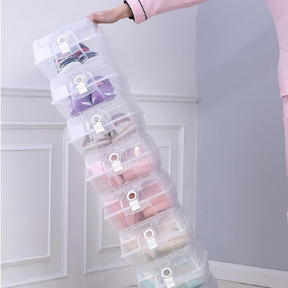 BESPORTBLE Thickened Plastic Shoe Storage Box Large Drop Front Shoe Organizer with Ventilation Holes Dustproof Flip Lid for Men and Women Closet Organization