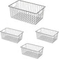 16inch Freezer Wire Storage Organizer Baskets, Household Refrigerator Bin with Built-in Handles for Cabinet, Pantry, Closet, Bedroom