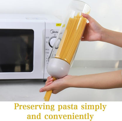 Glass Spaghetti Pasta Storage Container with Lids, Glass Food Storage Jar for Spaghetti, Clear Airtight Food Storage Kitchen Canister for Pasta, Noodles, Nuts, Flour, Cereal