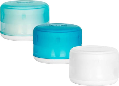 humangear GoTubb – Storage Containers for Snacks, Small Essentials and Travel Gear, Made from Food-Safe Materials, Clear/Aqua/Teal, Small (3-pack)