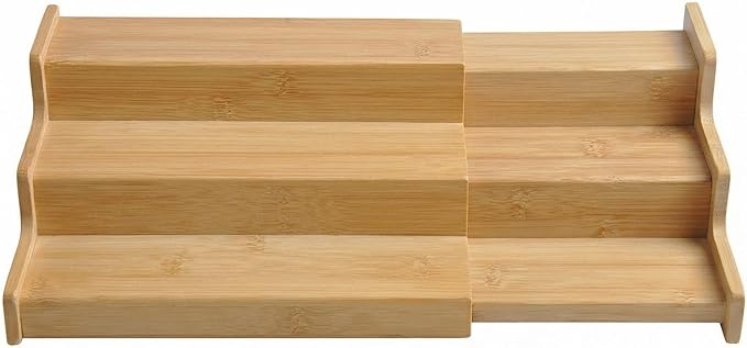 JinDoWin Spice Rack Organizer For Cabinet, Spice Organization For Cabinet, Spice Rack For Countertop,15.7 Inch Adjustable Seasoning Organizer Spice Organizer (1 Pack, Medium)