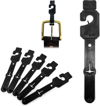 Black Belt Hangers for Retail - Economic Plastic Belt Hooks, 1000 Pack