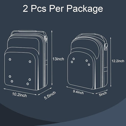 Epesoware 2 PCS Hard Hat Travel Cases for Baseball Caps - Crush Proof Cap Carrier for 10 Hats, Hat Storage Organizer with Adjustable Shoulder Strap, Trolley Sleeve and Handle, for Travel & Home Use