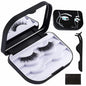 False Eyelash Case Lash Case Organizer Lash Container Box Empty Cosmetic Case Magnetic Eyelashes Storage Box with Mirror, Eyelashes Packaging Travel Storage Box Eyelash Bag (Black)