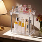 Body Spray Organizer, 2 Tier Bathroom Counter Organizer Acrylic Clear Corner Makeup Organizers Bathroom Organizers Countertop Counter Vanity Tray Corner Shelf Lotion Organizers For Skincare Comestics