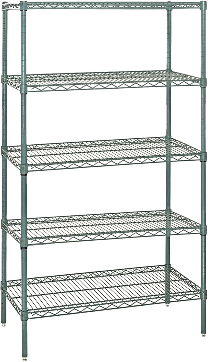 Quantum Storage Systems WR63-1436P-5 5-Shelf Proform Wire Shelving Starter Kit, 14" x 36" x 63"
